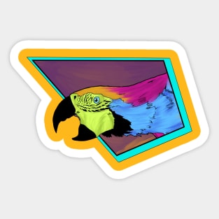 Neon parrot Sticker